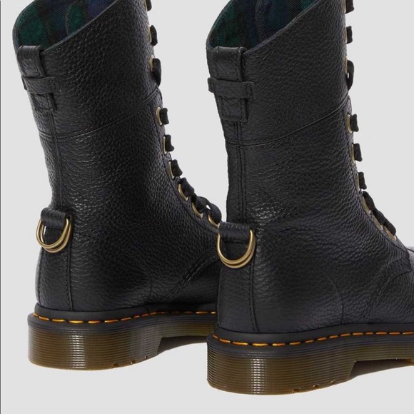 Dr MARTENS ALMILITA Black Leather Boots Size : 10 - Picture 3 of 15